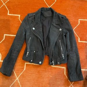 Never worn dark grey suede Motto Jacket